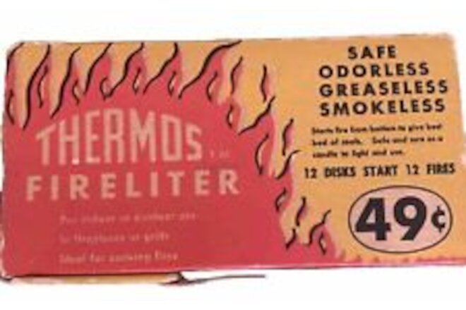 NOS Vintage Thermos Fireliter Barbecue Orig Box COMPLETE