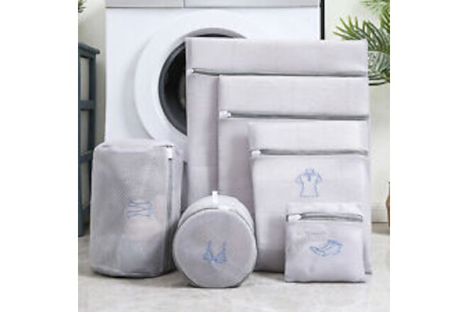 6 Zipped Wash Bag Mesh Net Laundry Washing Machine Lingerie Underwear Bra Socks