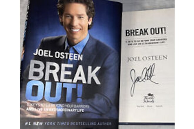 SIGNED Break Out! Book JOEL OSTEEN 1st First Edition Print HC DJ Jesus Christ