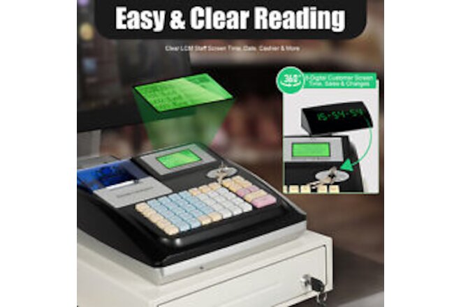 3in1 Retail POS System| Cash Register Express Complete Point of Sale System 40W