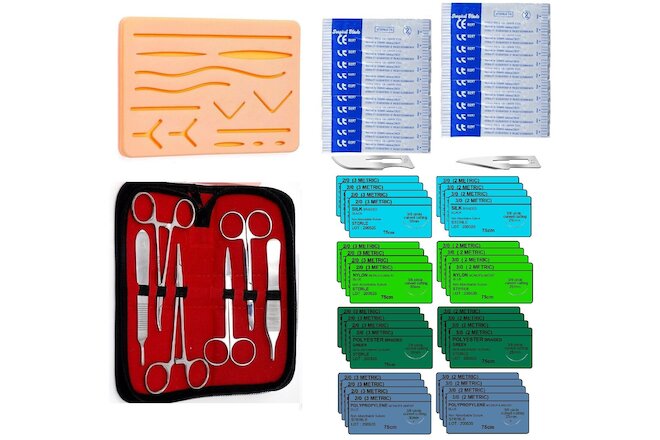 59 Piece Practice Suture Kit for Medical and Veterinary Student Training