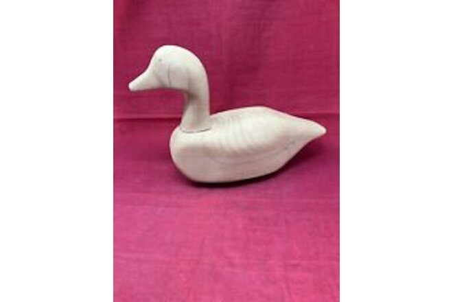 Unpainted Raw Carved Wood Duck Decoy Wooden Paint Yourself