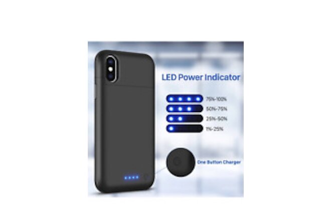 6200mAh Power Bank Battery Charger Charging Case Cover For iPhone i12 6.1 NEW