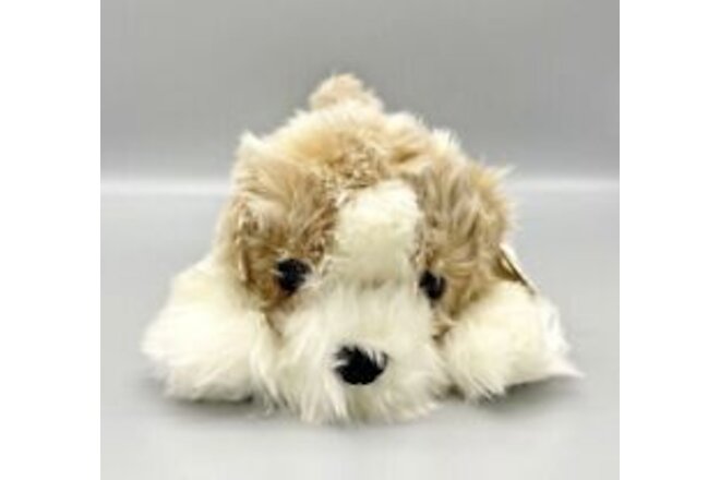Ty Classic Perkins Puppy Dog Plush Tan White 13" Soft Furry 2000 Stuffed Animal