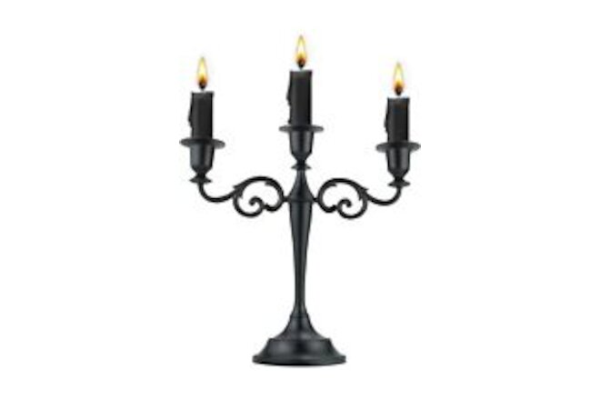 3 Arm Candelabra 10.4 Inch Tall Black Candle Holder Gothic Candle Holder