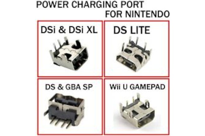 Charging Port Dock Power Socket For Nintendo DSi/XL/Wii U Gamepad/GBA SP/DS Lite