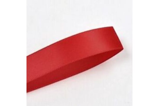 3/8" Wide Red Double Faced Satin Ribbon - 100 Yards