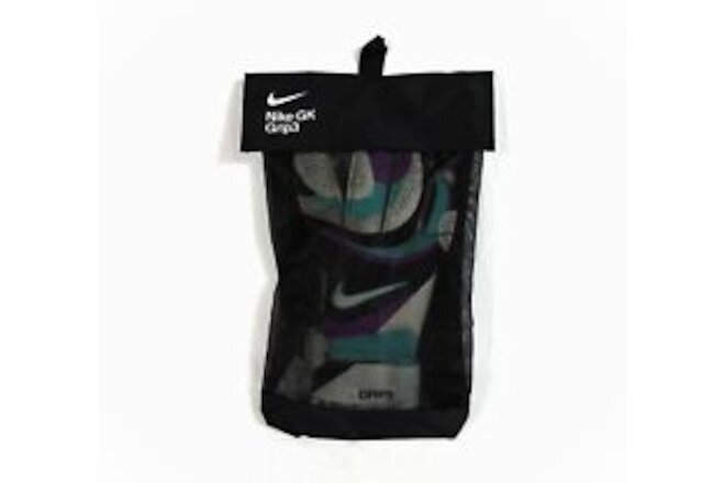 Nike GK Grip 3 White Turquoise Goalkeeper Soccer Gloves Sz 7 NEW FB2998 010