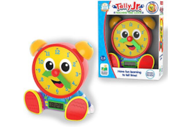 - Telly Jr. Teaching Time Clock - Primary Color - Telling Time Teaching Clock -