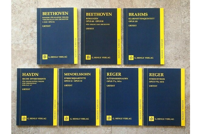 7 G. Henle Verlag Scores: Beethoven Brahms Haydn Mendelssohn Reger MINT Urtext