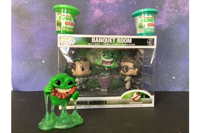 Ghostbusters Banquet  Room Movie Moments #730 + Hotdog eater & Slime FUNKO POP