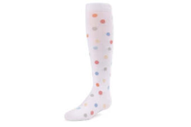 MeMoi Polka Point Girls Cotton Blend Knee Socks 8 / White
