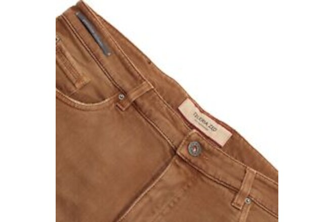 Teleria Zed NWT 5 Pocket Jean Cut Pants Size 38 US In Solid Brown Cotton Blend