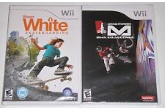 Nintendo Wii Game Lot - Shaun White Skateboarding (New) Dave Mirra BMX Challenge