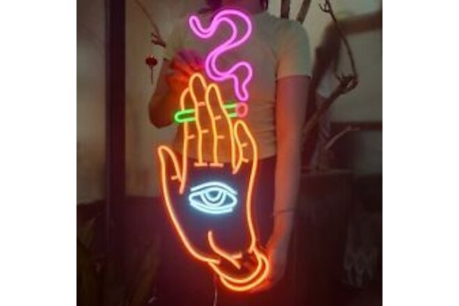 Lonely Eye Neon Sign for Wall Decor,Hand Eyes Led Neon Light for Bar Wedding ...