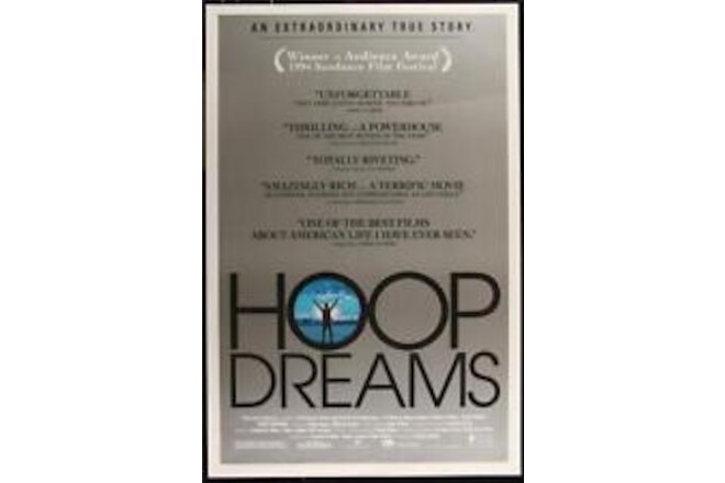HOOP DREAMS 27"X41" Original Movie Poster One Sheet 1994 Documentary Basketball