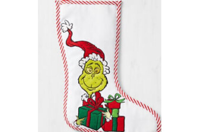 William Sonoma Grinch Christmas stocking Dr. Seuss New￼