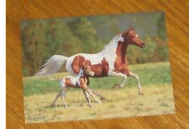 Chris Cummings Art - Summer Breeze - Horses - Vintage Lang Note Card 4ct