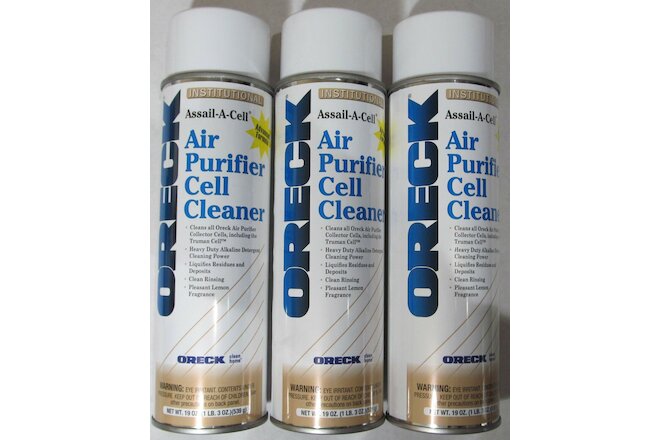 3-PACK 19oz CANS ORECK ASSAIL-A-CELL AIR PURIFIER COLLECTOR CELL CLEANER TRUMAN