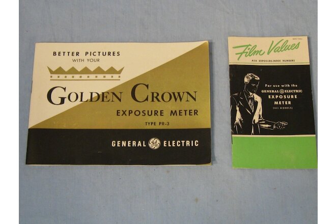 Vintage General Electric Exposure Meter Instruction Booklets