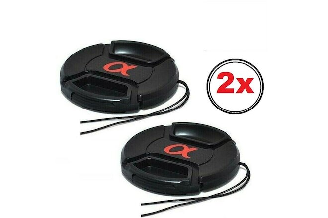 NEW 2x55mm Snap-On Front Lens Cap Cover FOR Sony Alpha A200 A300 A350 A230 A330