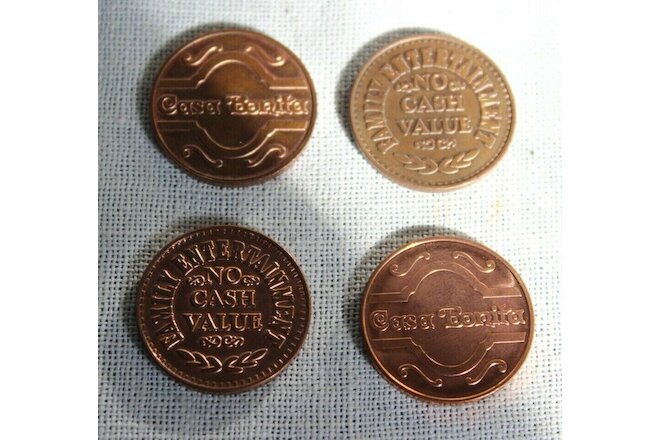 4 Casa Bonita Lakewood Colorado Game Tokens Lot South Park Coin Souvenir