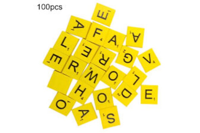 100 Pcs Multi-Color Wood Letters Numbers Button DIY Craft Sewing Scrapbooking 46
