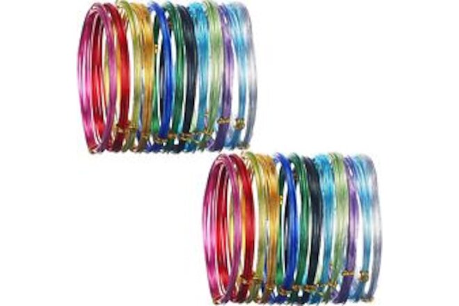 24 Rolls Colored Wire Crafts Aluminum Craft Wire, Bendable Flexible Metal Cra...