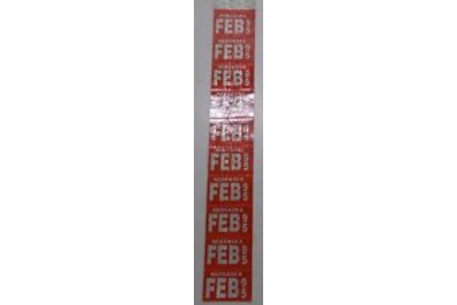 Nebraska License Plate Stickers FEBRUARY     1995