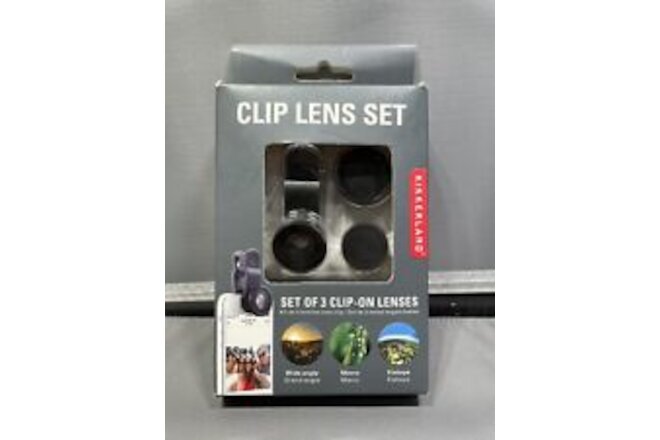 Clip Lens Set attachment for Cell phone/tablet- Set Of 3 Lenses ***New in Box***