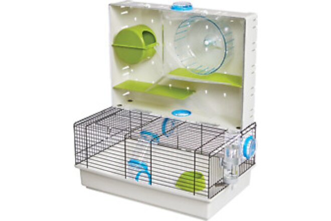 Hamster Cage | Awesome Arcade Hamster Home (White) | 18.11 X 11.61 X 21.26 Inch