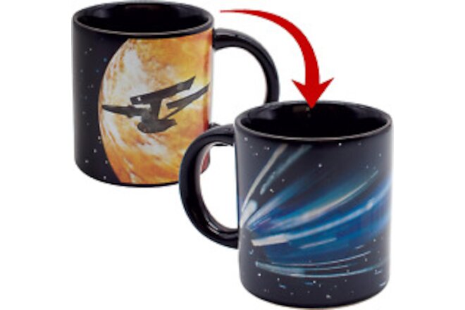 Star Trek Heat-Changing Starship Warp Mug - Add Coffee and the USS Enterprise En
