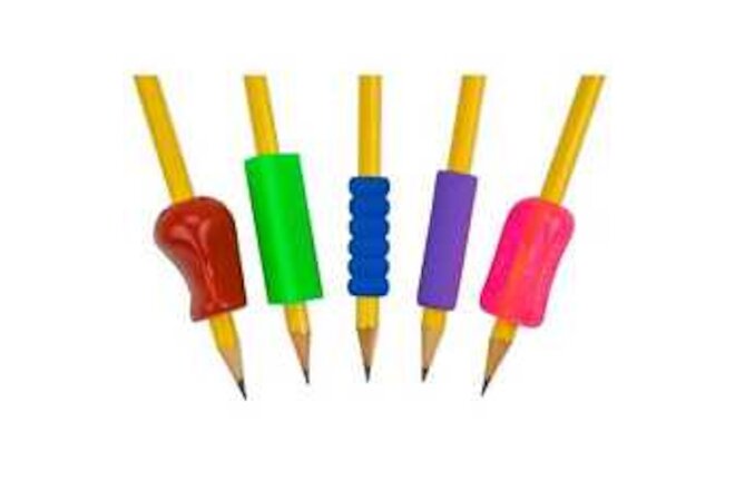 The Pencil Grip Inc Pliable Grips, Assorted Designs, Pack of 5