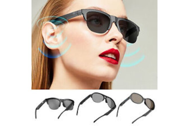Smart Sunglasses Bone Conduction Technology Glasses Wireless UV Block Outdoor