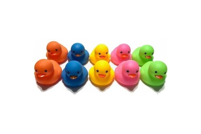 10 COLORFUL CUTE CRUISING DUCKS RUBBER DUCKIES 2" PARTY FAVORS CRUISE DUCK