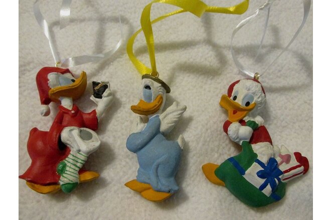 3 Donald Duck Holiday Ornaments