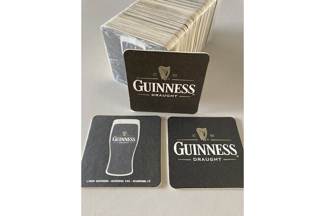NEW 100 Guinness Stout Bar beer Coasters lot Lift Mat For Pint Glasses Or Tap