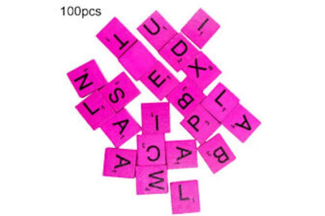100 Pcs Multi-Color Wood Letters Numbers Button DIY Craft Sewing Scrapbooking 37