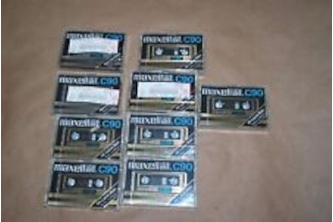 MAXELL UDXL II C 90 UD XLII Blank Audio Cassette Tape Sealed NEW Lot Of 9