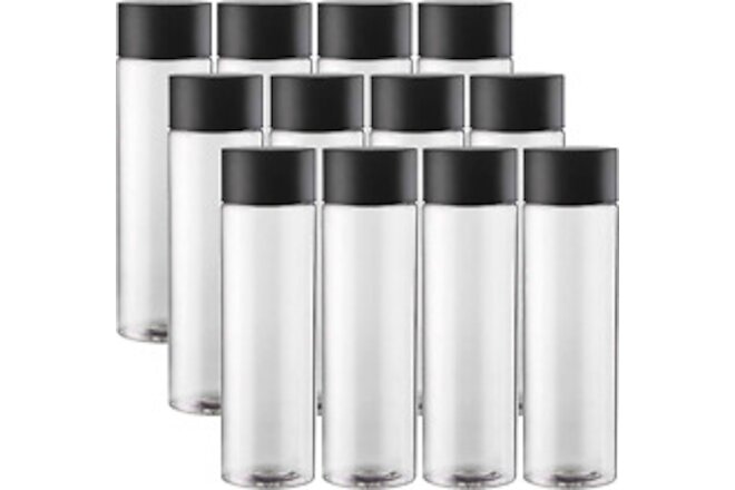 12-Pack Bulk Empty Plastic Reusable Juice /Water Bottles to Work Great as Smooth
