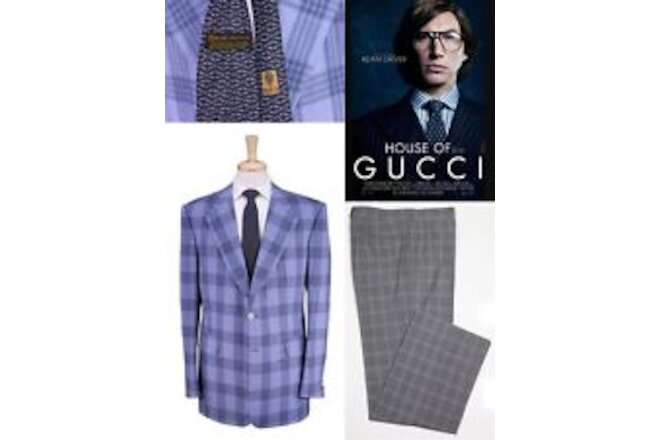 Leonard Logsdail House of Gucci Bespoke Adam Driver Blazer Pants Shirt Tie 42L