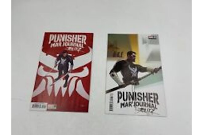 Punisher War Journal Blitz #1 Cover A and 1:25 Clarke Variant Marvel 2022