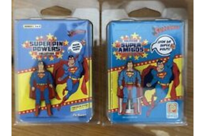 Superman Super Powers/Super Amigos Enamel Pins by Pin Raiders - Mint!!!