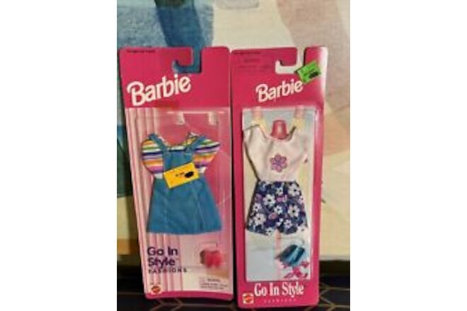 VNTG 1996 BARBIE GO in STYLE FASHIONS SUNDRESS w/SHOES #68014-94/96