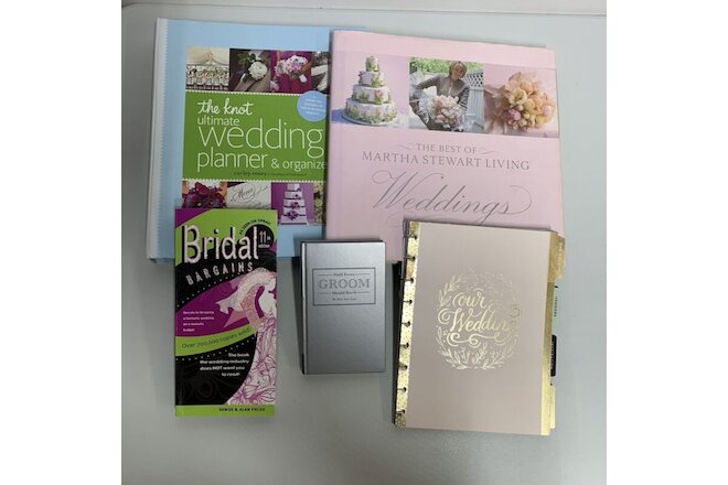 Lot of Wedding Planning Books - Martha Stewart, The Knot, Bridal Bargains, Groom
