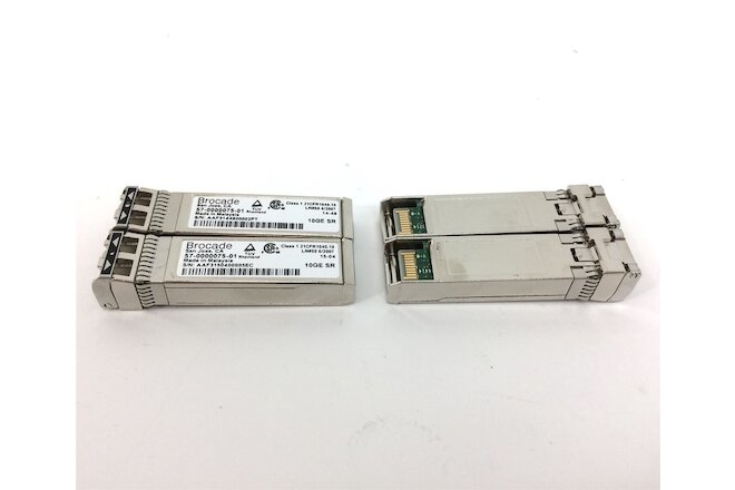 Lot of 4 Brocade 10GE SR SFP+ Transceiver 57-0000075-01
