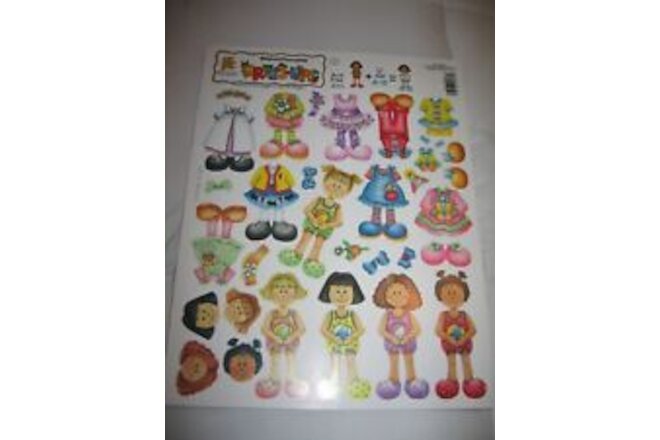 Vintage ProvoCraft Provo Craft Stickers Paper Doll 2 Sided Girl NEW