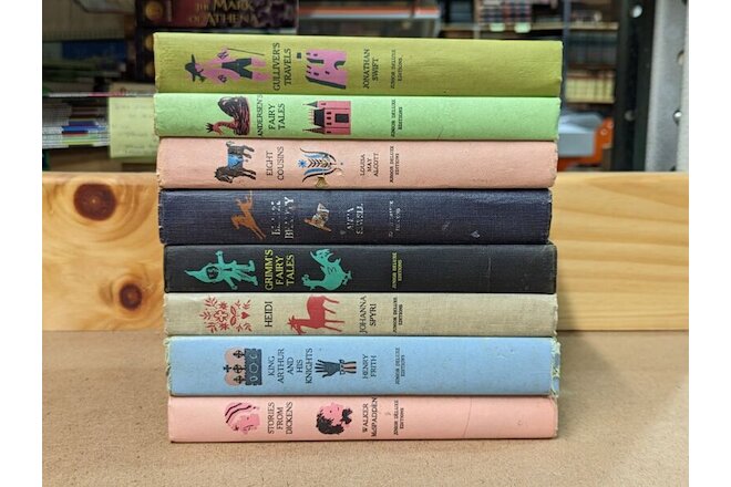 Vintage Lot of 8 Junior Deluxe Editions Hardcover Books Children's Classics