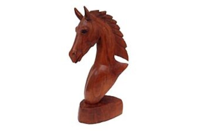 OMA Horse Statue Horse Head Wooden Hand Crafted Sculpture Figurine Home Decor...