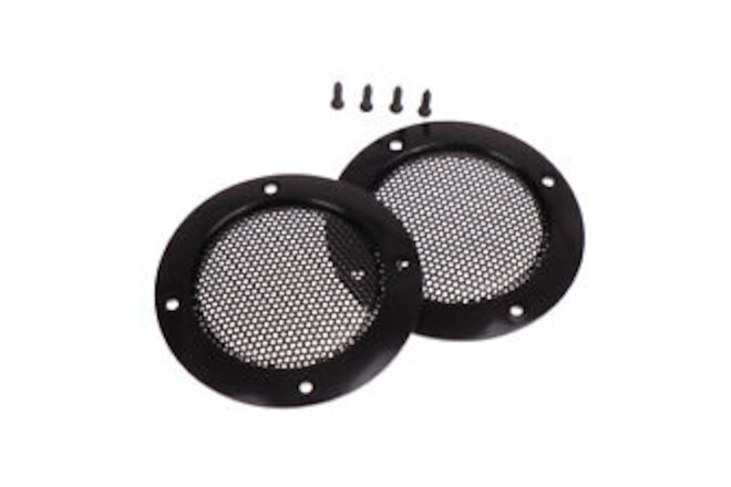 2Pcs 2 Inch Audio Speakers Protective Cover Protective Mesh Net Grilles Spe.ou